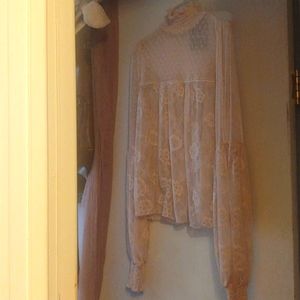 Sheer lace blouse